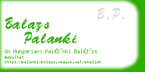 balazs palanki business card